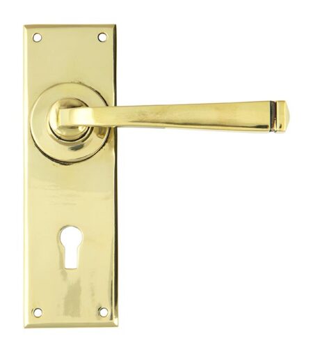 Aged Brass Avon Lever Lock Set | 90358