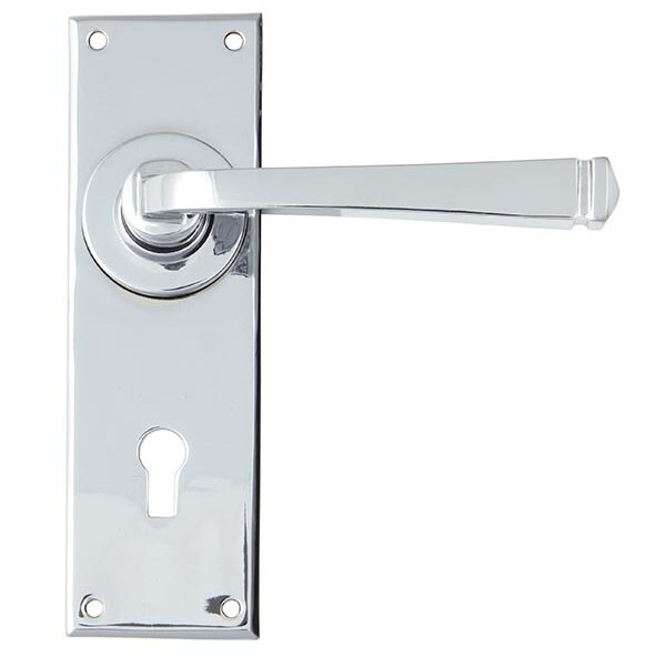 Polished Chrome Avon Lever Lock Set | 90359
