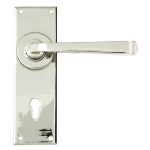 Polished Nickel Avon Lever Lock Set | 90360