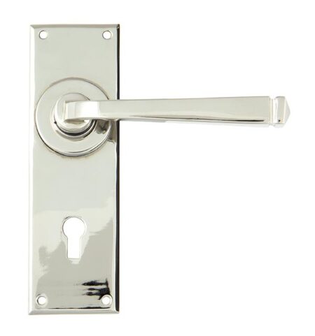Polished Nickel Avon Lever Lock Set | 90360