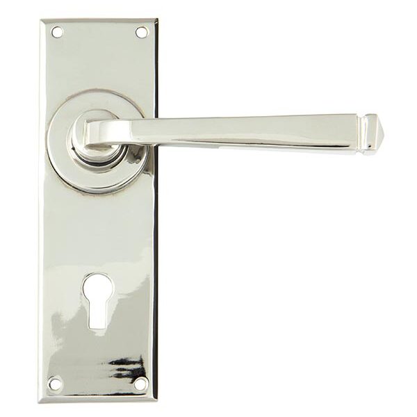 Polished Nickel Avon Lever Lock Set | 90360