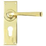 Aged Brass Avon Lever Euro Lock Set | 90370