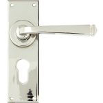 Polished Nickel Avon Lever Euro Lock Set | 90372