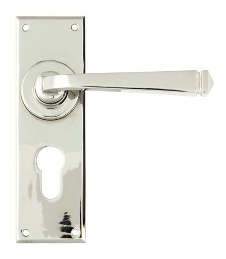 Polished Nickel Avon Lever Euro Lock Set | 90372