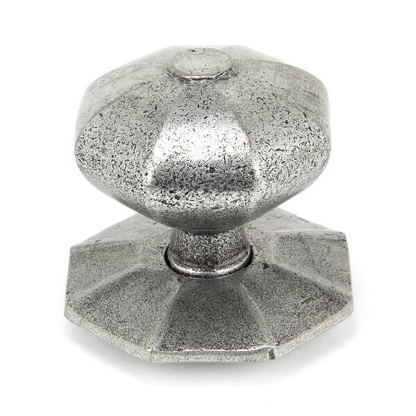 Pewter Octagonal Centre Door Knob - Internal | 90383
