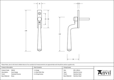 Polished Chrome Avon Espag | 90416 - Image 2