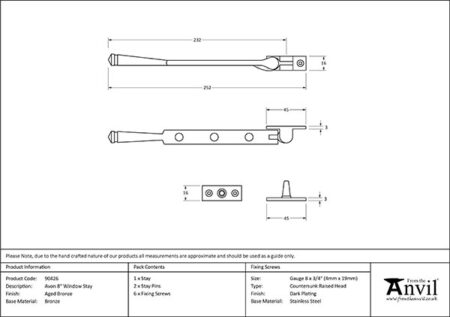 Aged Bronze 8" Avon Stay | 90426 - Image 2