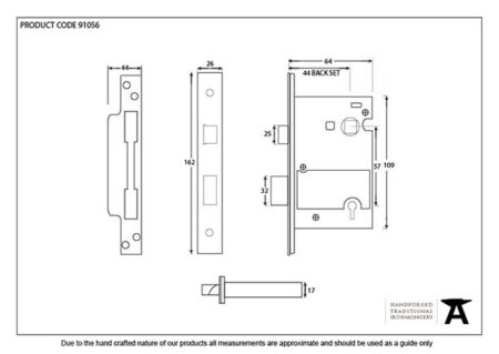 PVD 2½" BS Heavy Duty Sash Lock | 91056 - Image 2