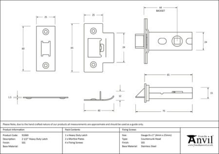 SSS 2½" Heavy Duty Latch | 91069 - Image 2