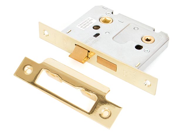 Electro Brassed 3" Bathroom Mortice Lock | 91084