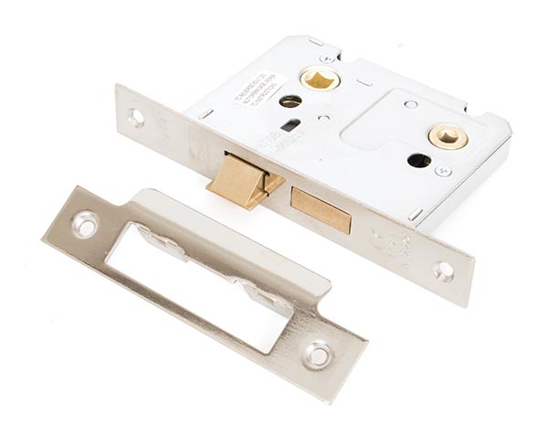 Nickel 3" Bathroom Mortice Lock | 91086