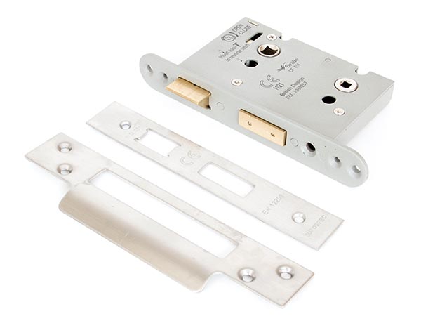 Satin SS 3" Heavy Duty Bathroom Mortice Lock | 91087