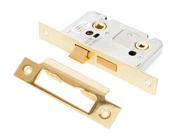 Electro Brassed 2½" Bathroom Mortice Lock | 91088