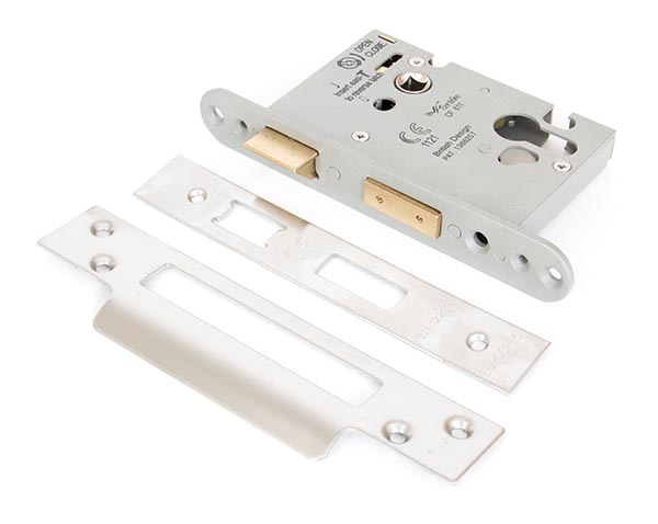 Satin SS 3" Euro Profile Sash Lock | 91096