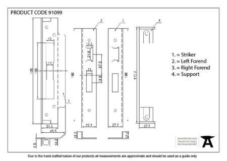Satin SS ½" Rebate Kit for Euro Sash Lock | 91099 - Image 2