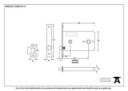From the Anvil PVD 5" Horizontal Bathroom Lock - Image 2