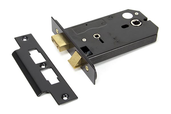 Black 5" Horizontal Bathroom Lock | 91117