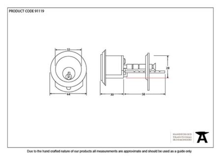 Polished Brass Rim Cylinder KA | 91119 - Image 2