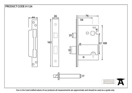 SSS 3" 5 Lever H/Duty Sash Lock KA | 91124 - Image 2