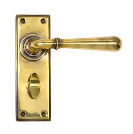 Aged Brass Newbury Lever Bathroom Set | 91416
