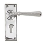 Polished Chrome Newbury Lever Euro Lock Set | 91424