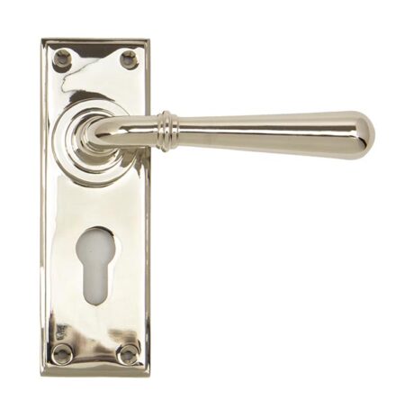 Polished Nickel Newbury Lever Euro Lock Set | 91431