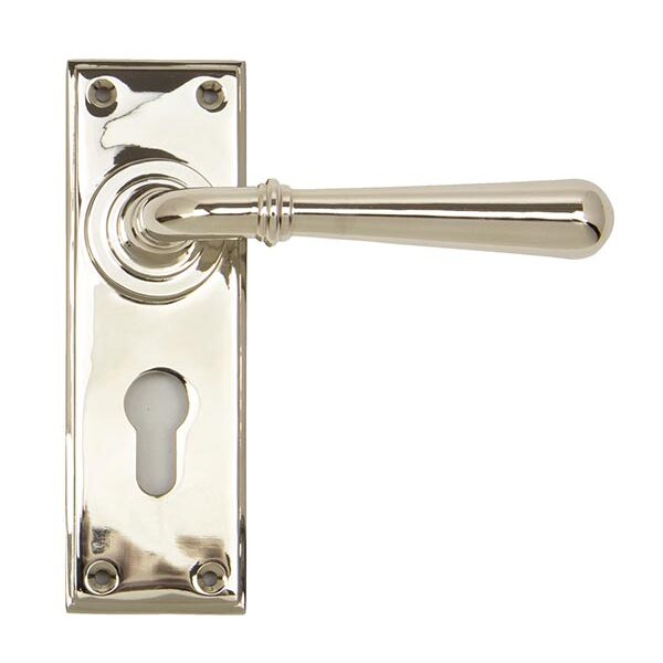 Polished Nickel Newbury Lever Euro Lock Set | 91431