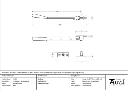Polished Nickel 8" Newbury Stay | 91459 - Image 2