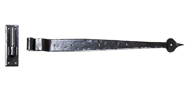 Black 24" Hook & Band Hinge - Cranked (pair) | 91473