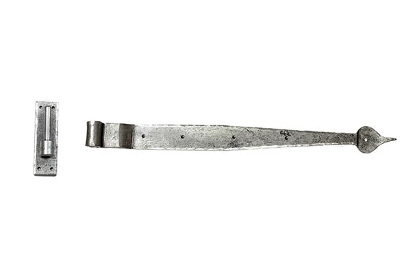 Pewter 24" Hook & Band Hinge - Cranked (pair) | 91474