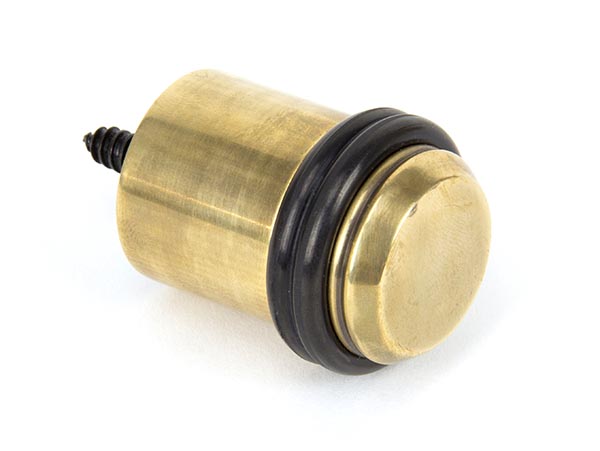 Aged Brass Floor Mounted Door Stop | 91514