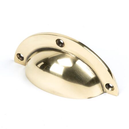 Aged Brass 4" Plain Drawer Pull | 91522