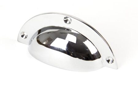 Polished Chrome 4" Plain Drawer Pull | 91523
