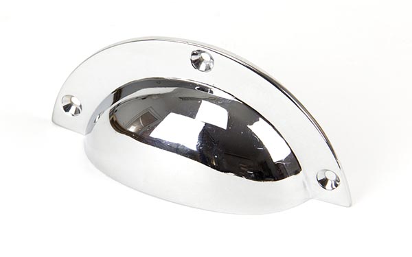 Polished Chrome 4" Plain Drawer Pull | 91523