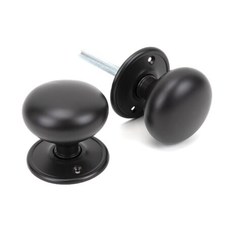 Aged Bronze 57mm Mushroom Mortice/Rim Knob Set | 91531