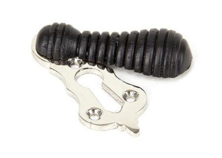 Ebony & Polished Nickel Beehive Escutcheon | 91533