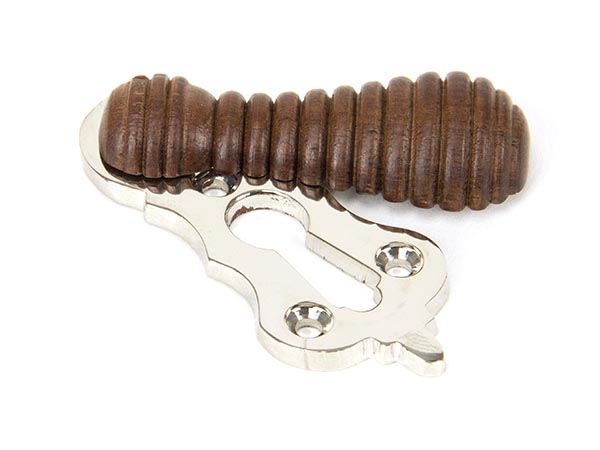 Rosewood & Polished Nickel Beehive Escutcheon | 91534