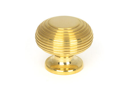 From the Anvil Beehive Cabinet Knob - Polished Brass
