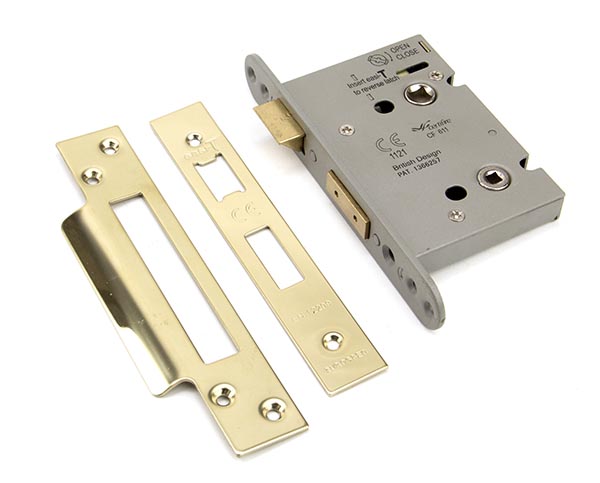 PVD 3" Heavy Duty Bathroom Mortice Lock | 91836
