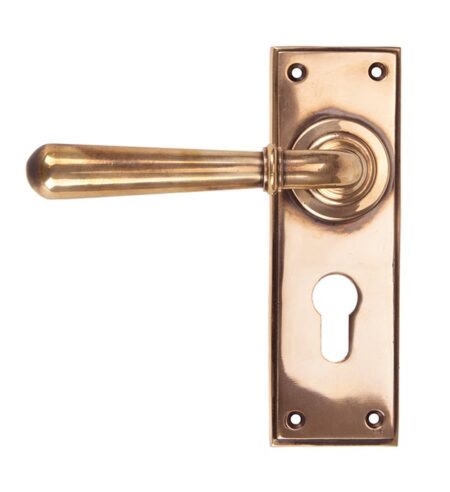 Polished Bronze Newbury Lever Euro Lock Set | 91922