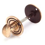 Polished Bronze Round Bathroom Thumbturn | 91930