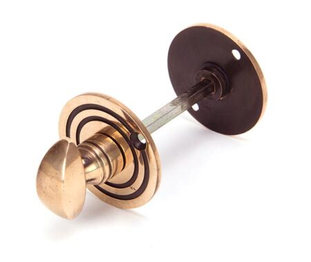Polished Bronze Round Bathroom Thumbturn | 91930