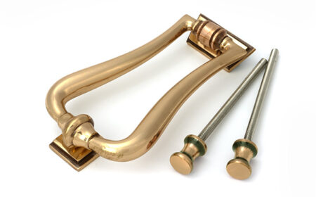 Polished Bronze Slimline Art Deco Door Knocker | 91945