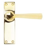 Polished Brass Straight Lever Latch Set | 91968
