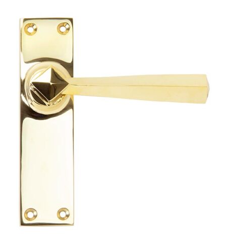 Polished Brass Straight Lever Latch Set | 91968