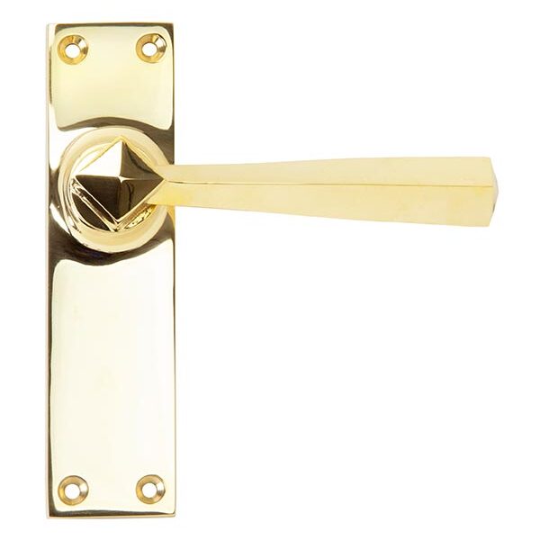 Polished Brass Straight Lever Latch Set | 91968