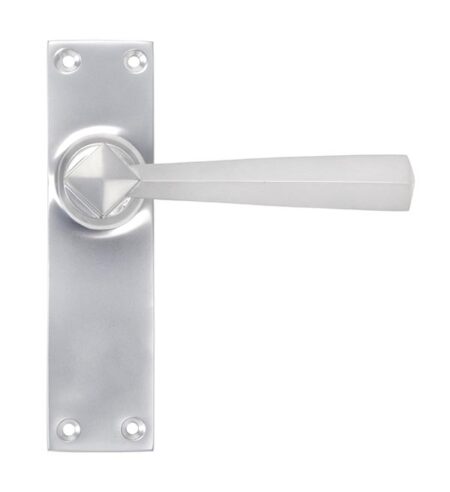 Satin Chrome Straight Lever Latch Set | 91970
