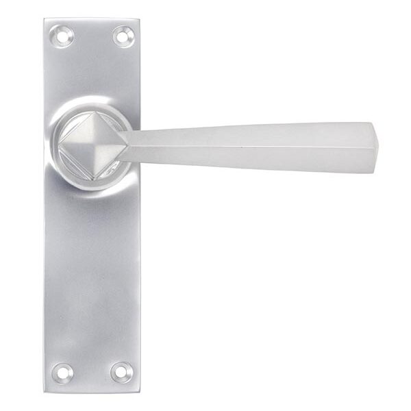 Satin Chrome Straight Lever Latch Set | 91970