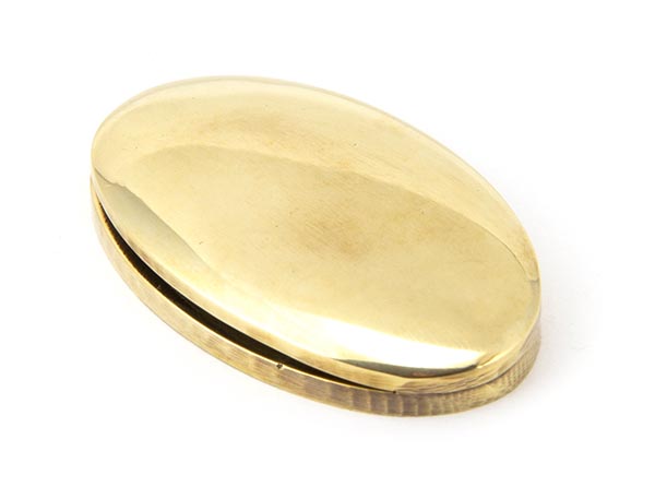 Aged Brass Oval Escutcheon & Cover | 91988