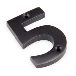 Aged Bronze Numeral 5 | 92015